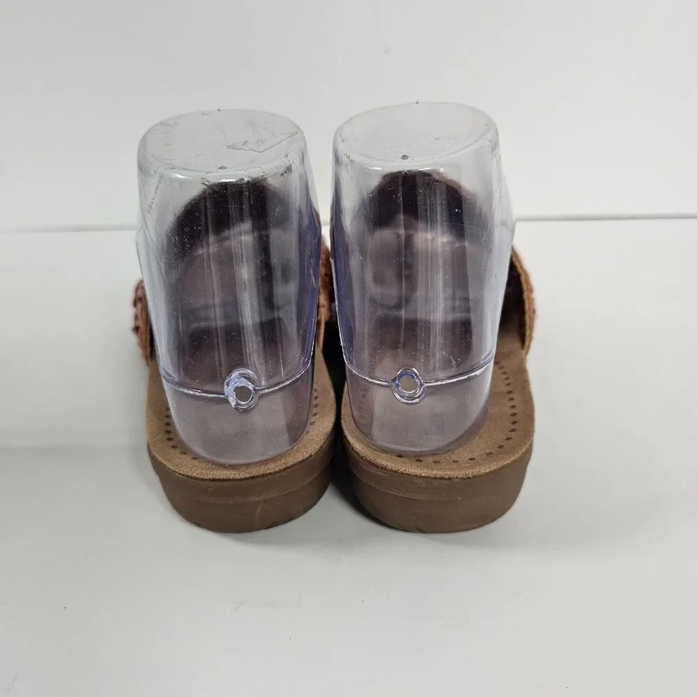 Baretraps Sandals Pink Slide Woven Boho Festival Casual Beach Comfy 7.5